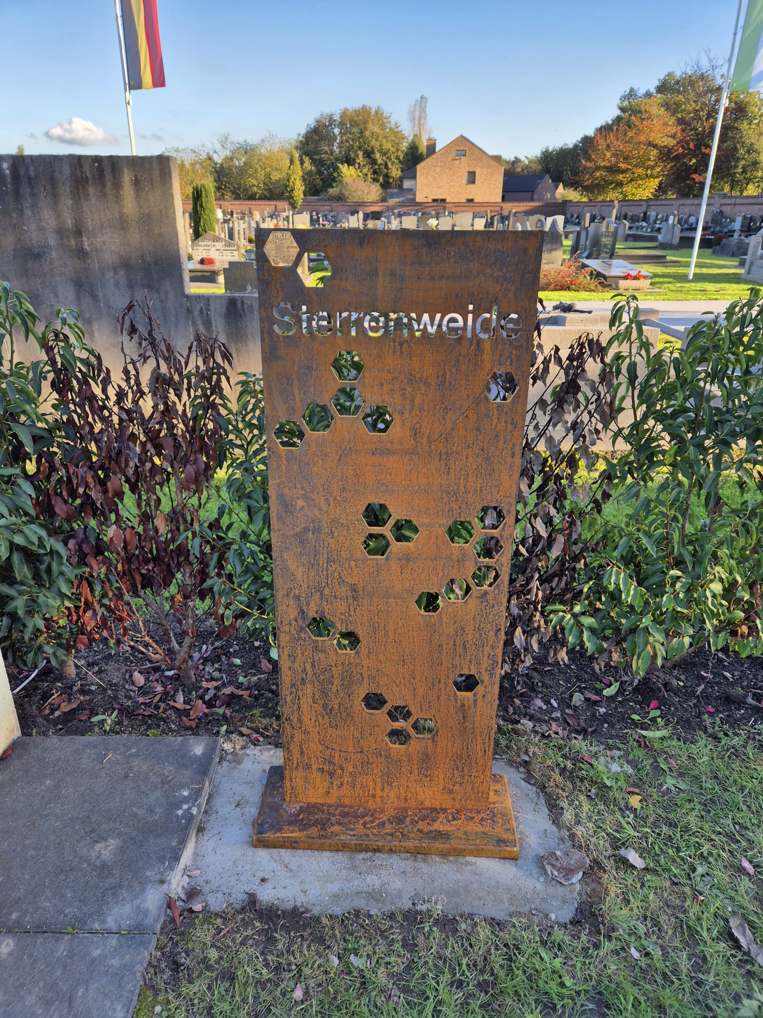 Cortenstaal naambord Strooiweide